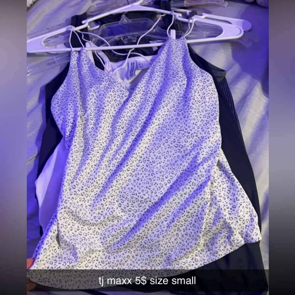 white cheetah tank top